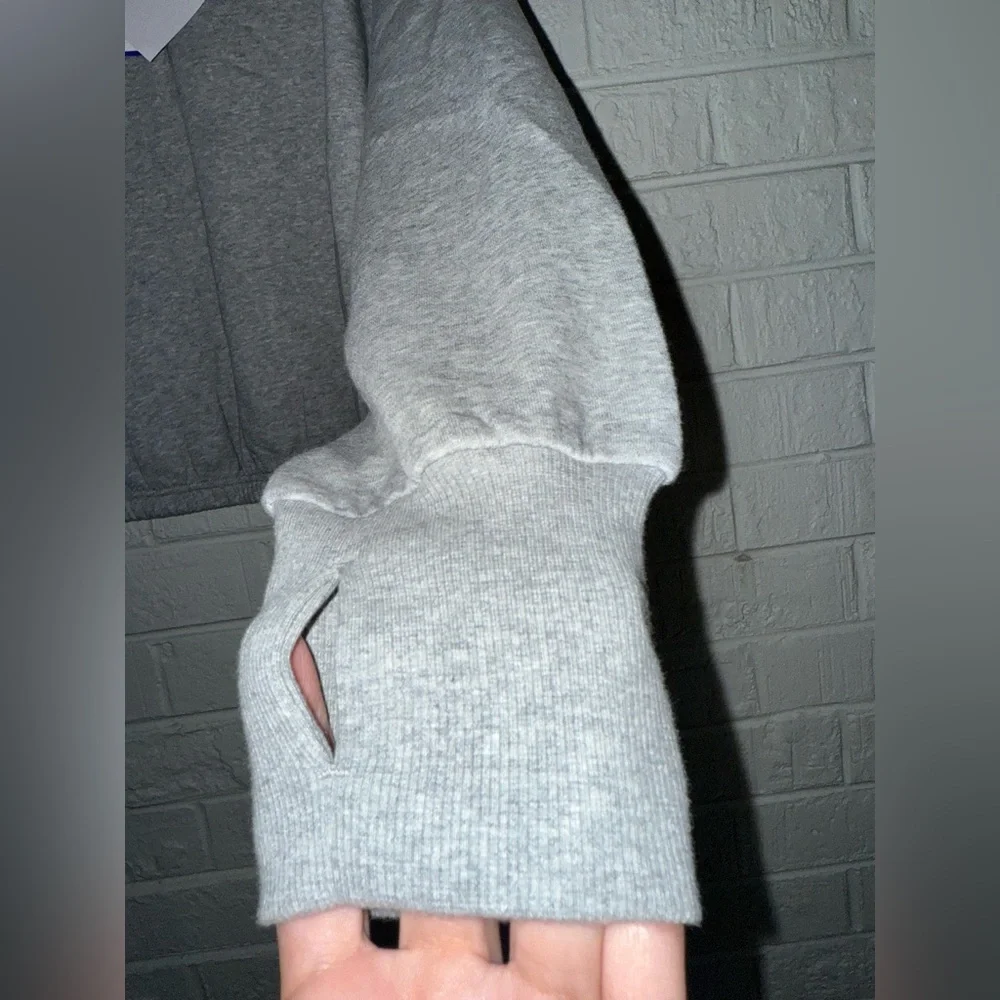 NWT JOYLAB Women's Fleece Cropped Crewneck  Sweatshirt Heathered Gray S L XL XXL - Picture 7 of 9